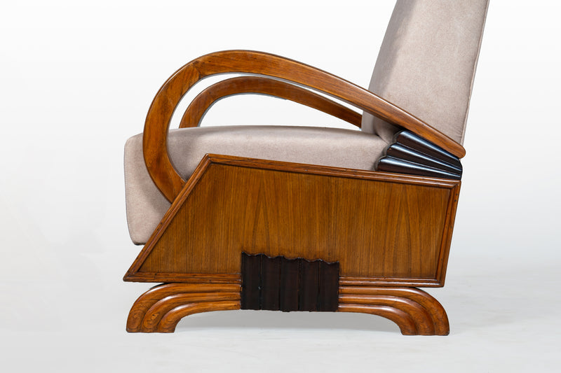 A Pair of Indian Art Deco Lounge Chairs