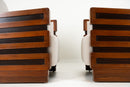A Pair of Indian Art Deco Chairs with Zig-Zag Frame
