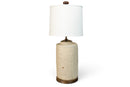 A Papermache Cylindrical Vase Lamp