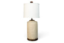 A Papermache Cylindrical Vase Lamp