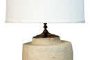 A Papermache Cylindrical Vase Lamp