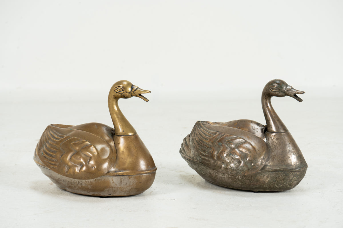A Brass Figure of a Duck