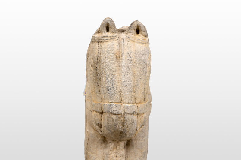 A Pair of Chinese Limestone Horses