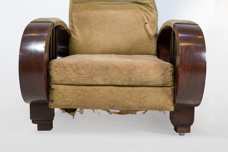 A Pair of Indian Art Deco Lounge Chairs
