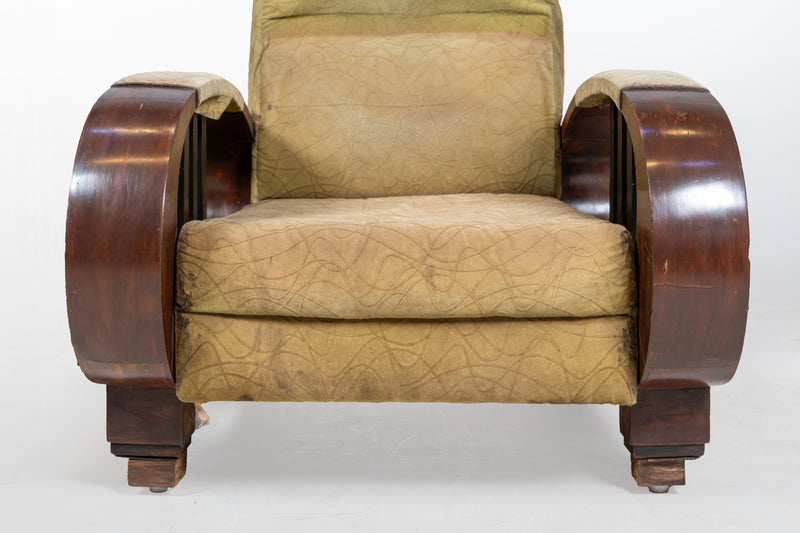 A Pair of Indian Art Deco Lounge Chairs