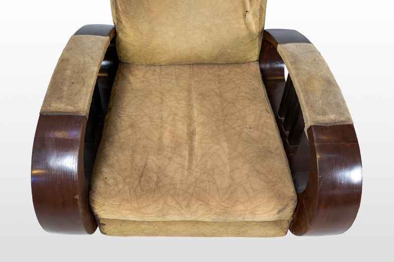 A Pair of Indian Art Deco Lounge Chairs