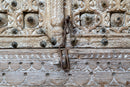 An Indian Entrance Door with Brass