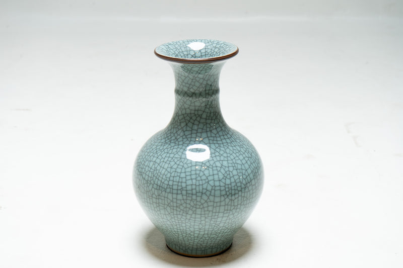Porcelain Vase with Crackle Finish
