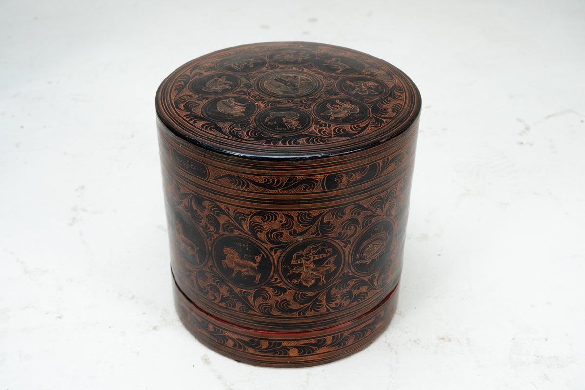 A Large Burmese Betel Nut Box 10"