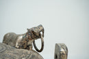 An Archaic Style Chinese Bronze Ritual Food Vessel and Cover (Ding)