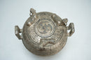 An Archaic Style Chinese Bronze Ritual Food Vessel and Cover (Ding)