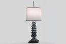 A Tall Chinese Bronze Pagoda Lamp
