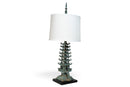 A Tall Chinese Bronze Pagoda Lamp