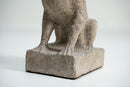 A Pair of Chinese Limestone Miniature Foo Dogs