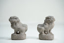 A Pair of Chinese Limestone Miniature Foo Dogs