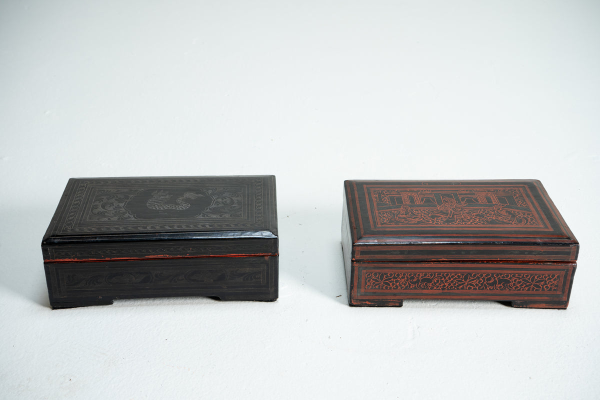 A Burmese Lacquerware Box