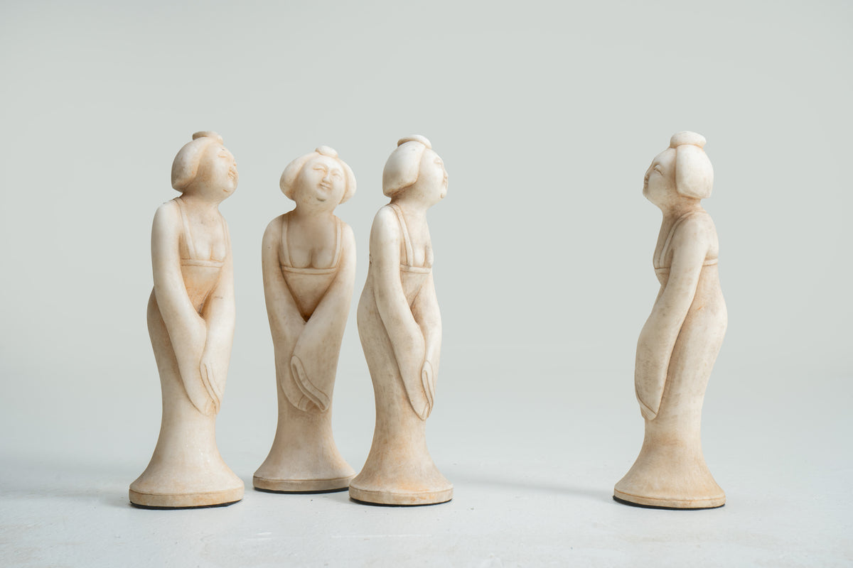 A Chinese "Four Beauties" Marble Sculpture