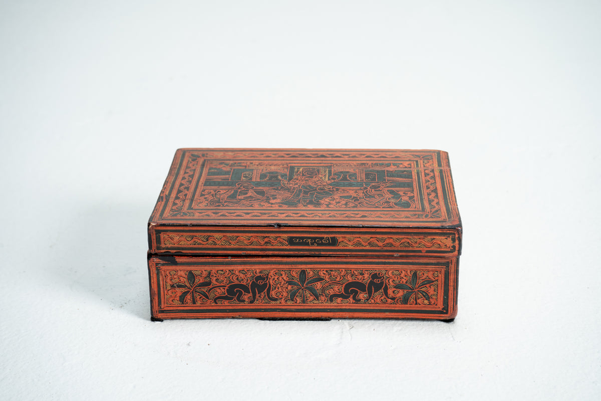 A Burmese Lacquerware Box