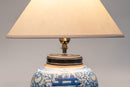 A Blue and White "Double Happiness" Jar Lamp
