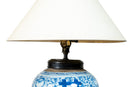 A Blue and White "Double Happiness" Jar Lamp