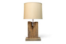 A Reclaimed Chinese Elm Roof Joist Table Lamp