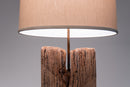 A Reclaimed Chinese Elm Roof Joist Table Lamp