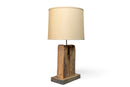 A Reclaimed Chinese Elm Roof Joist Table Lamp