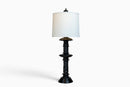 A Custom British Colonial-Style Teak Table Lamp