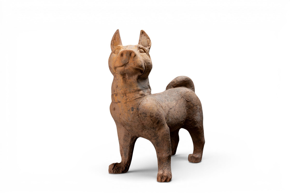 A Pottery Figure of a Dog