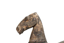 A Grey Pottery Recumbent Horse