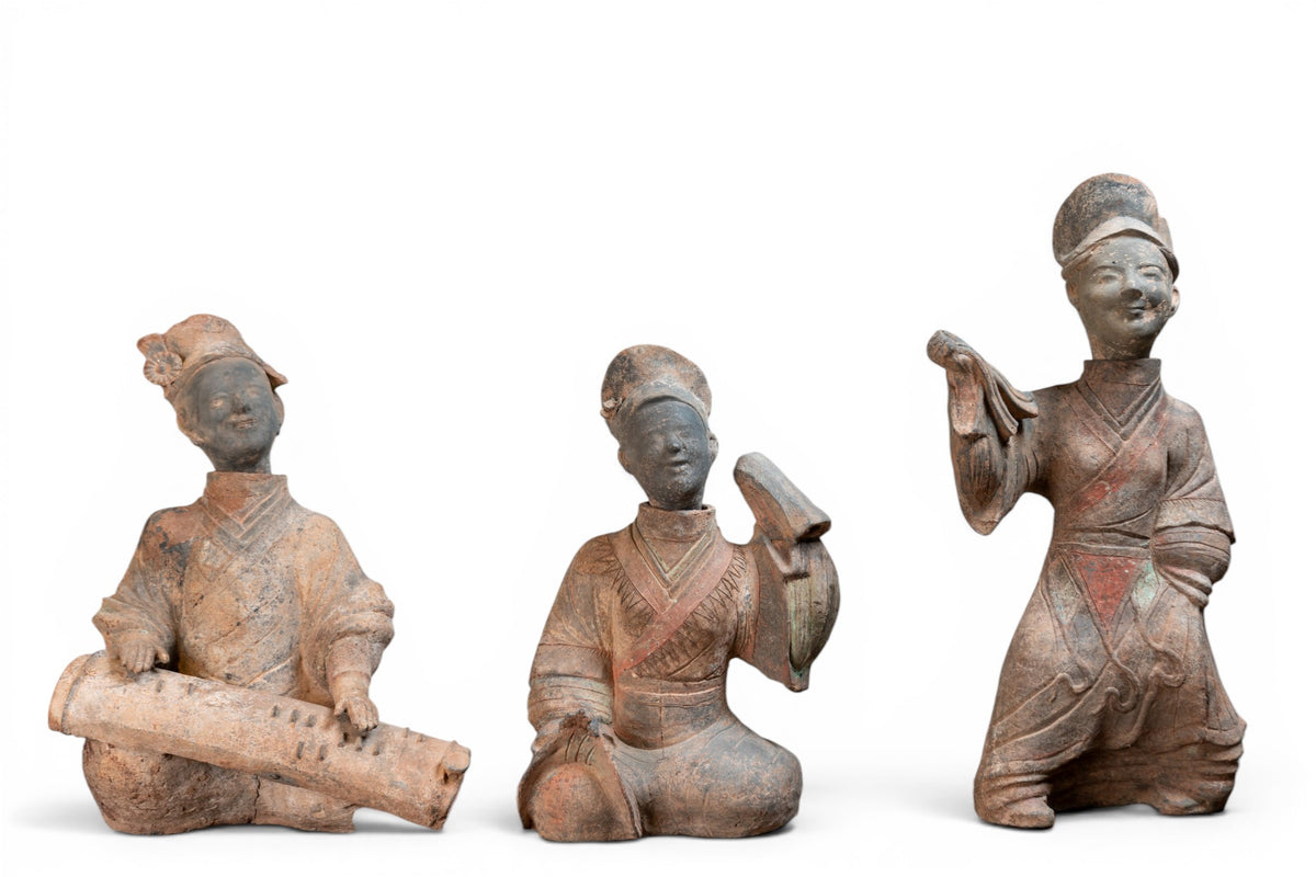 A Set of Three Han Entertainer Figures