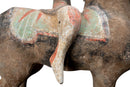 A Large Painted Pottery Equestrian Figure