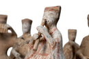 Group of Ten Pottery Musician Figures