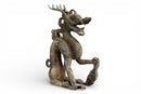 A Bronze Figure of a Crouching Dragon