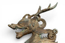 A Bronze Figure of a Crouching Dragon