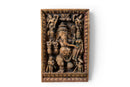 A Carved Wooden Panel of Ganesha