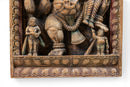 A Carved Wooden Panel of Ganesha