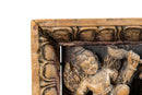 A Carved Wooden Panel of Ganesha