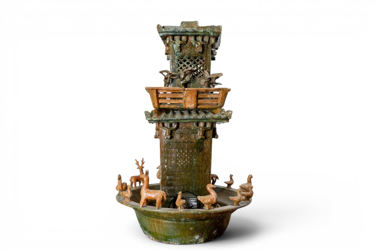 A Glazed Pottery Tower Model