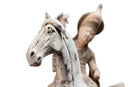 A Pair of Painted Equestrian Figures