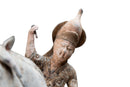 A Pair of Painted Equestrian Figures