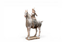 A Pair of Painted Equestrian Figures