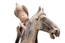 A Pair of Painted Equestrian Figures