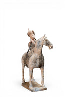 A Pair of Painted Equestrian Figures