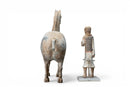 A Set of Han Dynasty Terracotta Horse and Groom