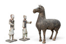 A Set of Han Dynasty Terracotta Horse and Grooms