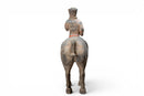 A Large Painted Pottery Equestrian Figure