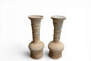 A Pair of Gray Pottery Long-Neck Vases