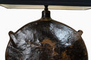 A Chinese Leather Flask Lamp