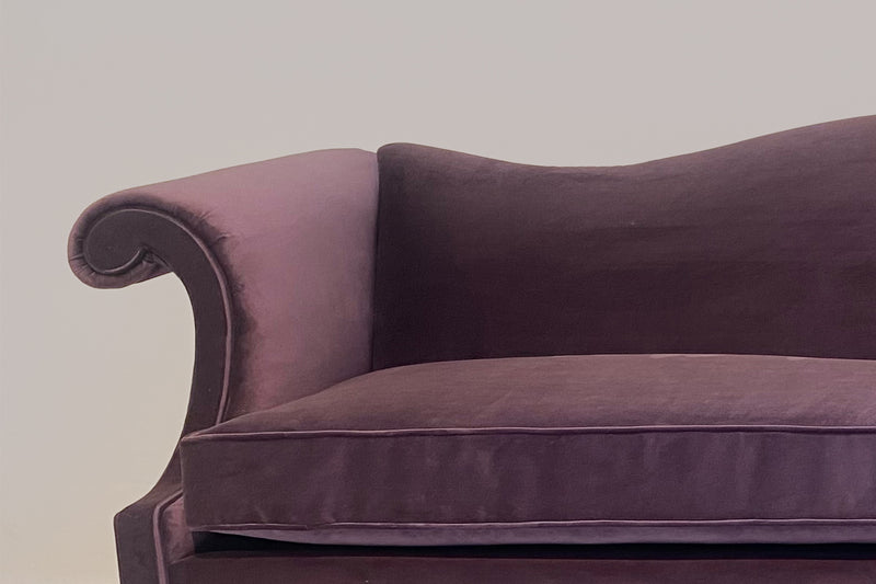 A Vintage Chippendale, Federal Mahogany Camelback Sofa | C.1960